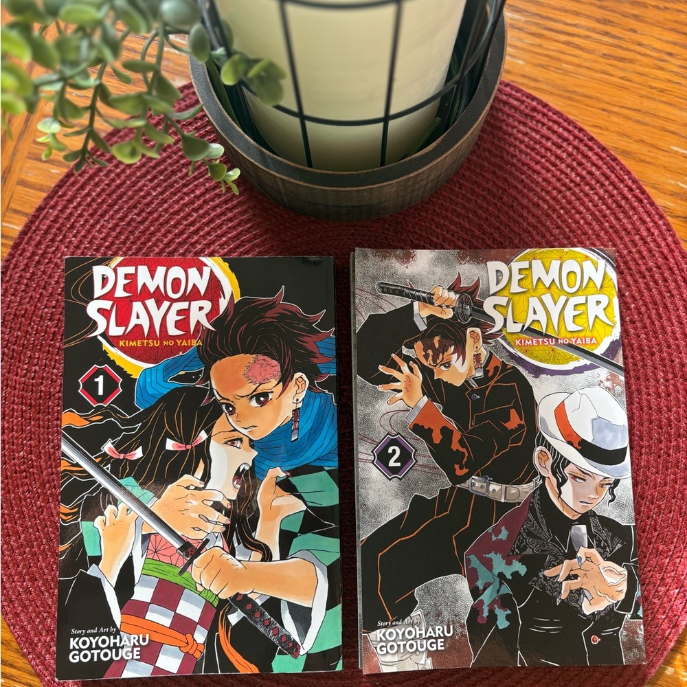 Demon Slayer Manga Volumes 1 and 2